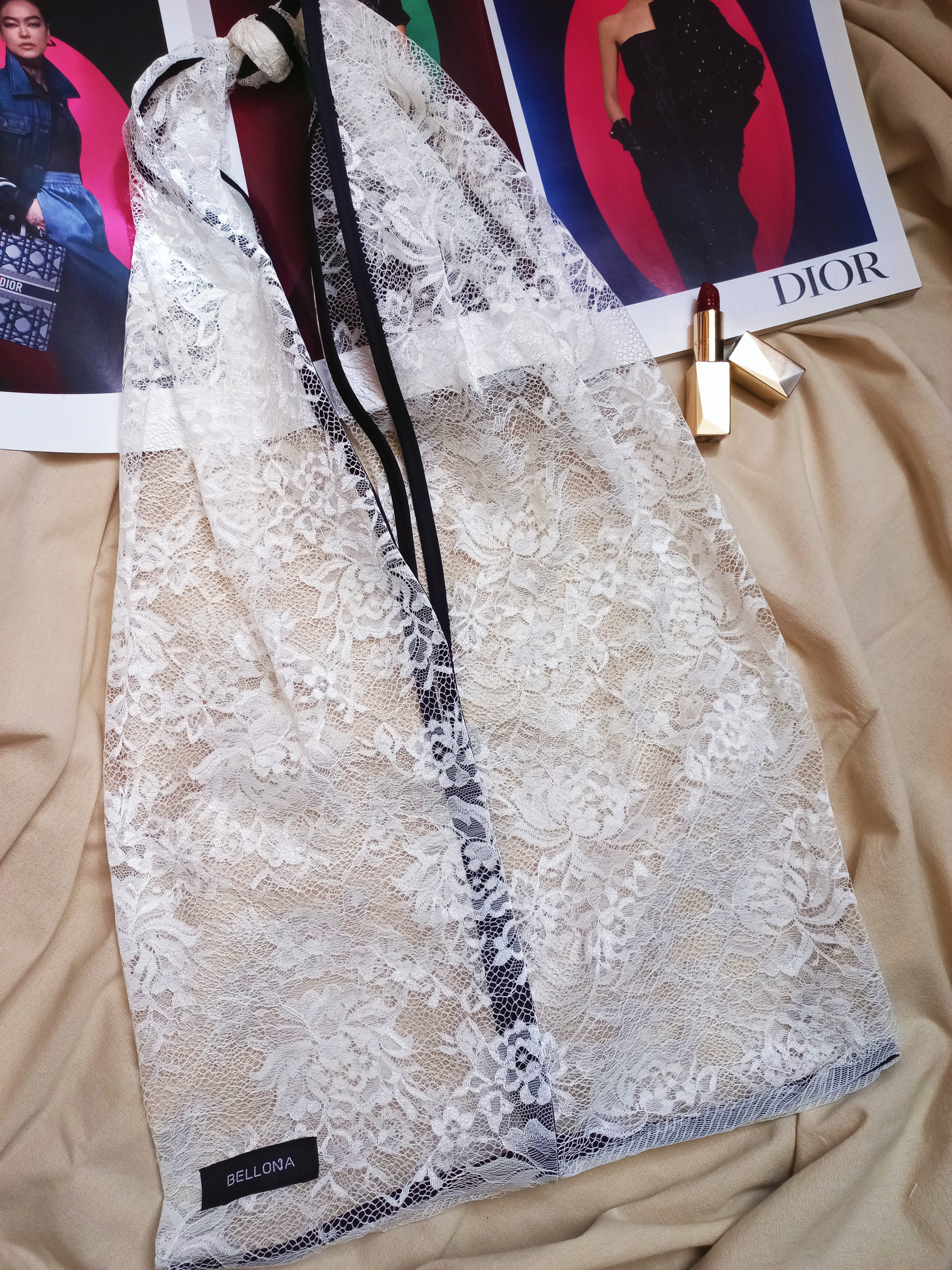 کیف توری سفید بلونا